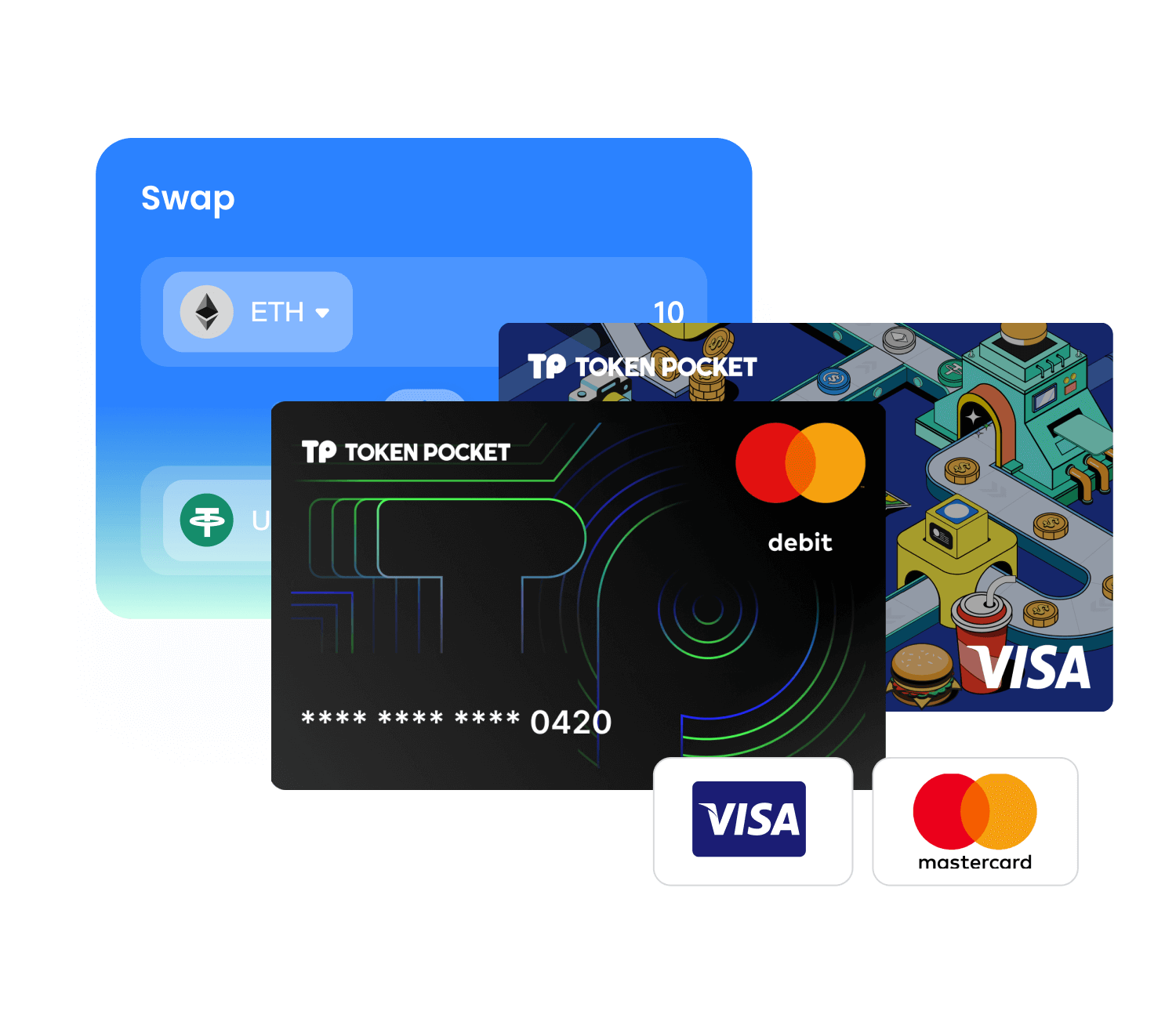 TokenPocket 閃兌服務與資產兌換示意